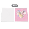 10ct Blank Spring Cards Floral Heart - 3 of 4