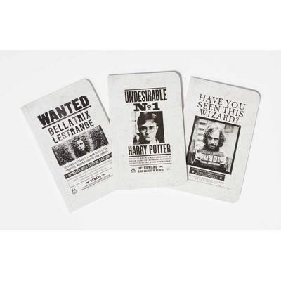 Harry Potter: Wanted Posters Pocket Notebook Collection (Set of 3) - by  Insight Editions (Paperback)