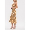 August Sky Women's Floral Cowl Slip Midi Dress - image 3 of 4