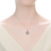 Guili Sterling Silver White Gold Plated Turtle Pendant Necklace, Featuring Clear Cubic Zirconia Sparkle, for a Chic and Nature-Inspired Look - 2 of 4