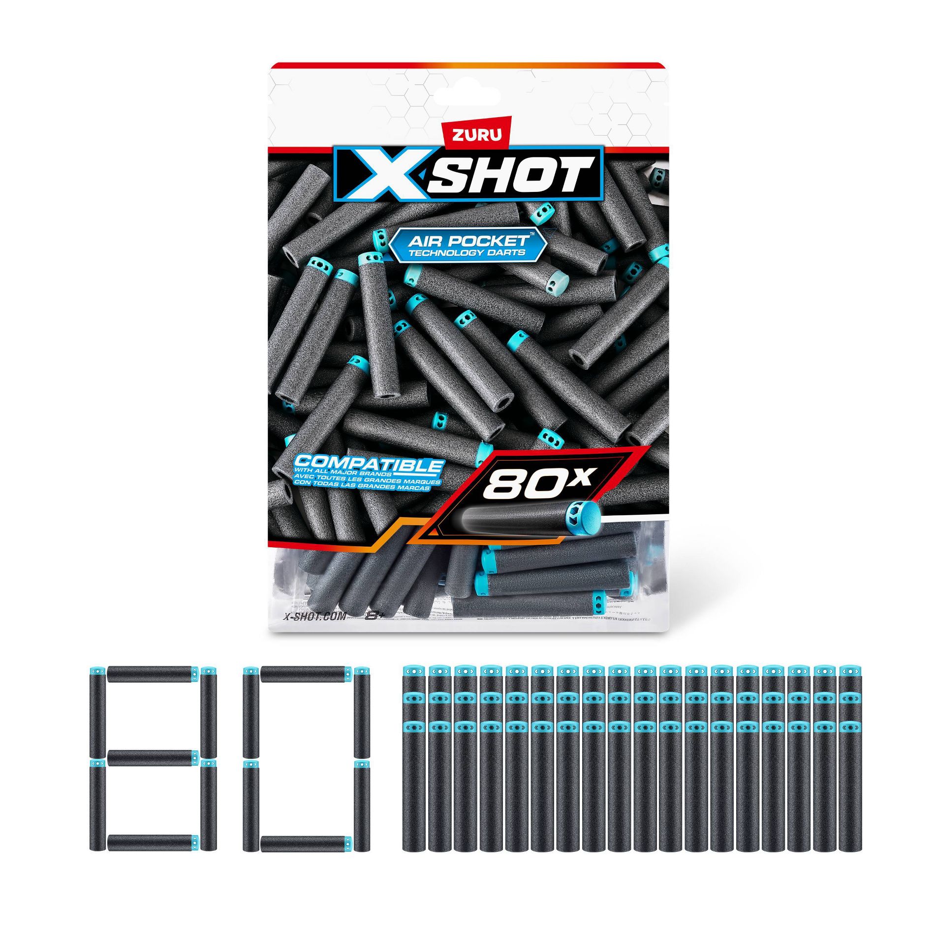 XSHOT Dart Refill Toy Blaster - 80pk