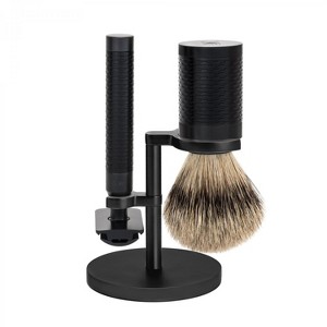 MÜHLE Rocca Black Stainless Steel 3-Piece Silvertip Badger & Safety Razor Shaving Set - 1 of 1