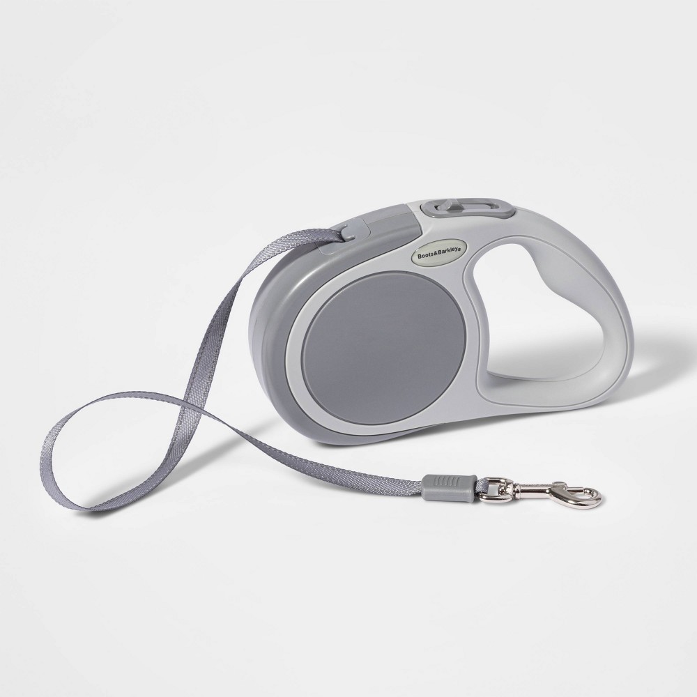 Reflective Retractable Dog Leash - S - Gray - Boots & Barkley