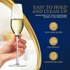 NutriChef Crystal Champagne Flutes - Ultra Clear, Elegant Champagne Glasses, Hand Blown - 4 of 4
