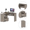 Grungis L-Shaped Office Desk with CPU Storage,Computer Desk with 2 Drawers and 1 Shelf for Home Office,Company - 4 of 4