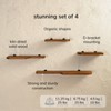 MH London Dale  36" Set of 4 Wall Mounted Shelves Mango Wood in Walnut - 3 of 4