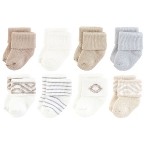 Hudson Baby Cotton Rich Newborn and Terry Socks, Cream - 1 of 4