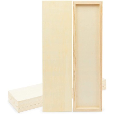 Bright Creations 4 Pack Unfinished Craft Wood Canvas Boards for Painting, Arts and Crafts(6 x 23 Inches)