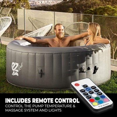 SereneLife 6-Person Inflatable Round Hot Tub Spa with LED Lighting