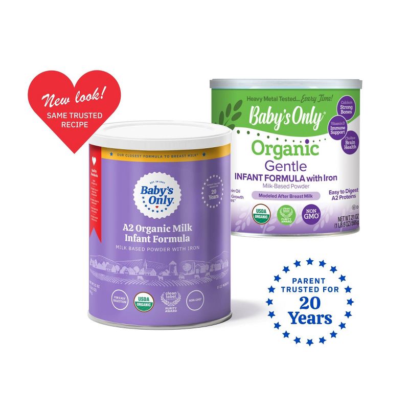 Baby&#39;s Only A2 Organic Infant Formula Powder - 21oz, 4 of 12