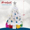 4E's Novelty 23" White Christmas Tree with Lights - Prelit Mini Tabletop Christmas Tree, Artificial White Christmas Tree Ornaments with Star Topper - image 4 of 4