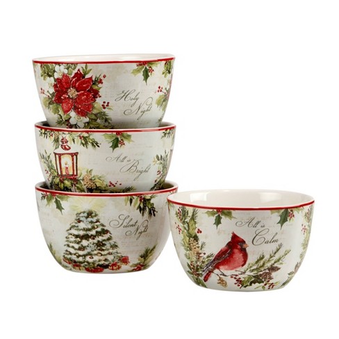 Certified International Christmas Story Set of 4 Soup Bowls