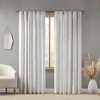 MAYEERTY 50x95" 2-PK Poly Printed Curtain Panel with Tufted Stripe White/Taupe - 2 of 4