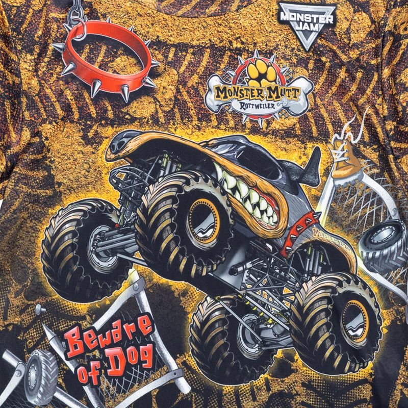 Monster Jam Grave Digger El Toro Loco Mohawk Warrior Maximum Destruction Monster Truck T-Shirt Toddler to Big Kid, 4 of 6