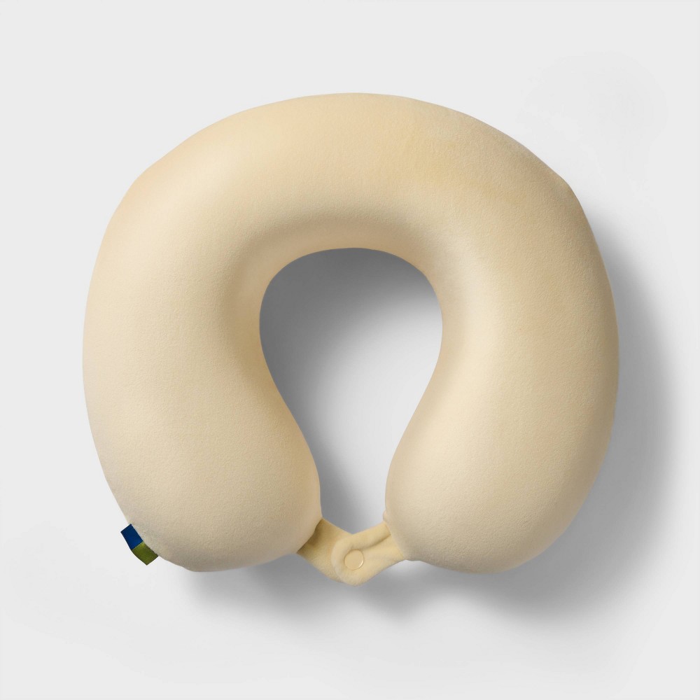 Photos - Pillow Memory Foam Travel Neck  Yellow - Open Story™️