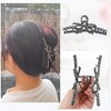 Unique Bargains Women's Faux Pearl Bow Hair Clips and Pins Titanium Tone 1 Pc - 3 of 4