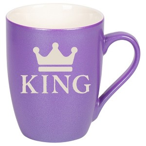 100 North Crown Royalty 10 Ounce Passion Purple Metallic Finish, Comfortably Fits Your Hands, New Bone China Coffee Tea Cup Mug, King - 1 of 1