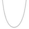 Black Bow Jewelry 3mm, Sterling Silver Half Round, Solid Curb Chain Necklace - 3 of 4