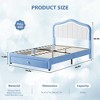 ODK Upholstered Twin Bed Frame with Storage Drawer, Cute Velvet Bed Frame with Headboard for Kids, No Box Spring Needed, Wooden Slats, Noise Free - 2 of 4