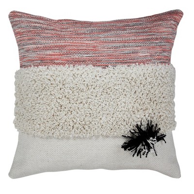 22"x22" Oversize Feathery Friend Square Throw Pillow - SAATVIK