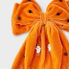 Halloween Ghost and Stud Charm Hair Bow Clip - Orange - 3 of 3