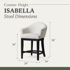 Maven Lane Isabella Fabric High Back Counter Height Bar Stool - 4 of 4