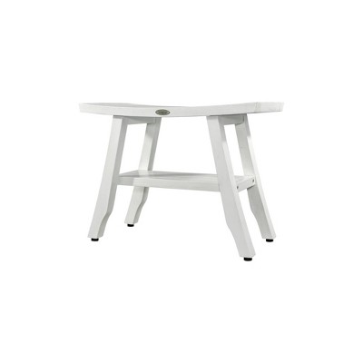 24" Satori ED1191 Wide Teak Wood Shower Stool for Shaving Legs - CoastalVogue
