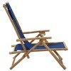 vidaXL Relaxing Chair Dark grey Bamboo, Polyester Medium - 3 of 4