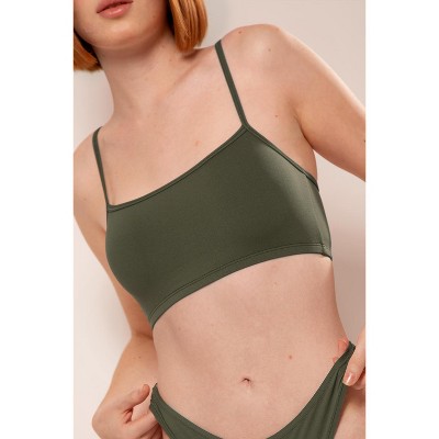 Smart & Sexy Women's Stretchiest Ever Cami Bralette 2 Pack Olive  Night/black Hue L/xl : Target