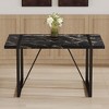 NicBex 55" Modern Rectangle  Dining Table,Kitchen Table with MDF Tabletop and Metal Legs for 4-6 Seaters,Black - 4 of 4