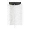 Uttermost Olina Outdoor Accent Table-Elegant White Marble with Gray Veins and Glass Top - 4 of 4