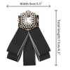 INSPIRE CHIC Women's Rhinestone Ribbon Brooch Pre-Tied Bow Tie 1 PCS - 2 of 4