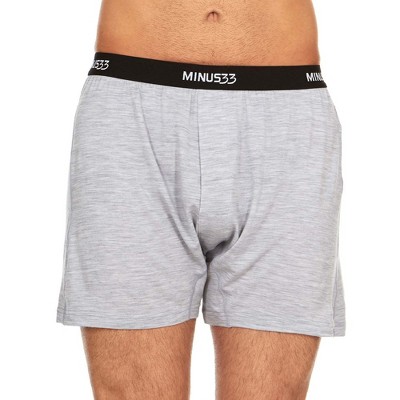 Minus33 Merino Wool Micro Weight - Men's Wool Boxer Shorts Woolverino Ash  Gray XL