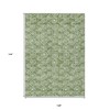 Green And Ivory Geometric Washable Indoor Outdoor Area Rug - 3 of 4