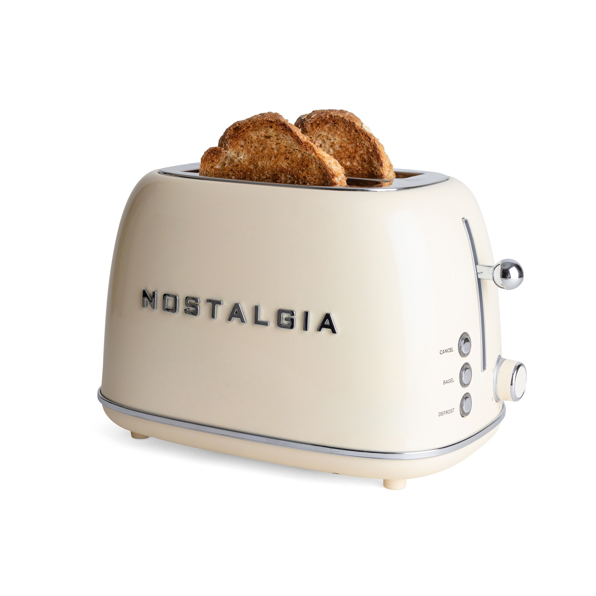 Nostalgia 2-Slice Toaster, Cream