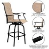 Karl Home | 2 Pcs Metal-framed Outdoor Swivel Bar Stool - 3 of 4