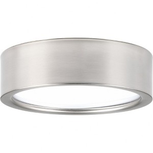 Progress Lighting Portal 1-Light LED Flush Mount, Brushed Nickel, White Acrylic Shade - 1 of 4