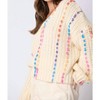 Women's V Neck Sweater - Peach Love - 2 of 4