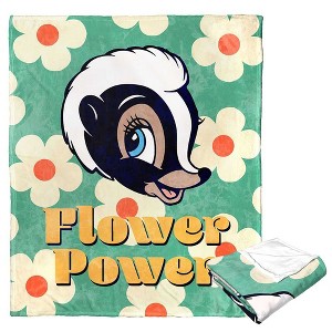 Bambi 80th Celebration Flower Power Silk Touch Throw Blanket - 1 of 4