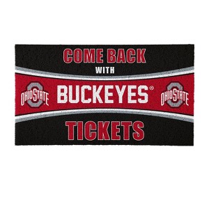 Evergreen Come Back with Tickets Ohio State University 28" x 16" Woven PVC Indoor Outdoor Doormat - 1 of 4