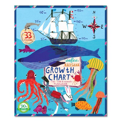 eeBoo's Big Blue Whale Growth Chart