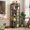 54”Rotating Bookshelf, 4 Tiers Corner Bookcase, 360 Display Spinning Bookshelves, Standing Bookcases Narrow Shelf,Freestanding Book Storage - 3 of 4