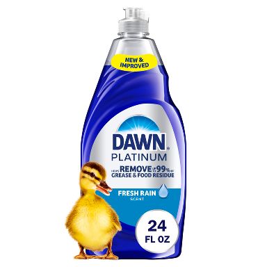 Dawn Fresh Rain Platinum Dish Soaps - 24 fl oz: Liquid Cleaner, Removes Grease, Multi-Surface Use