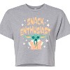 Women's - Star Wars - The Mandalorian Snack Enthusiast Grogu Cropped Graphic T-Shirt - 2 of 4