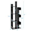 Costway 8-Tier Bookshelf Bookcase w/8 Open Compartments Space-Saving Storage Rack White/Black - image 3 of 4