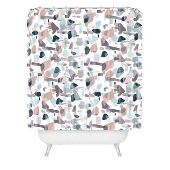 Lisa Argyropoulos Terrazzo Dance Shower Curtain Brown - Deny Designs