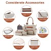 Babyluv"8-Piece Multifunctional Baby Diaper Bag Set for Parents with Changing Pad, Bottle Bag & More"BlackStripeDarkGrey&Khaki - 4 of 4