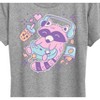Women's - Instant Message - Kawaii Racoon Gamer Short Sleeve Graphic T-Shirt - 2 of 4