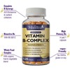 Mulittea Vitamin B Complex Capsules - B12,B2,B6,Vitamin C & Folic Acid,Reduce Stress,Immune & Energy Support,120ct - 4 of 4