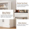 CuisinSmart Farmhouse Glass Door Display Cabinet with a Drawer, Freestanding Kitchen Pantry Cabinet with 3-Tier Open Shelves, Wood Bookshelf - 3 of 4